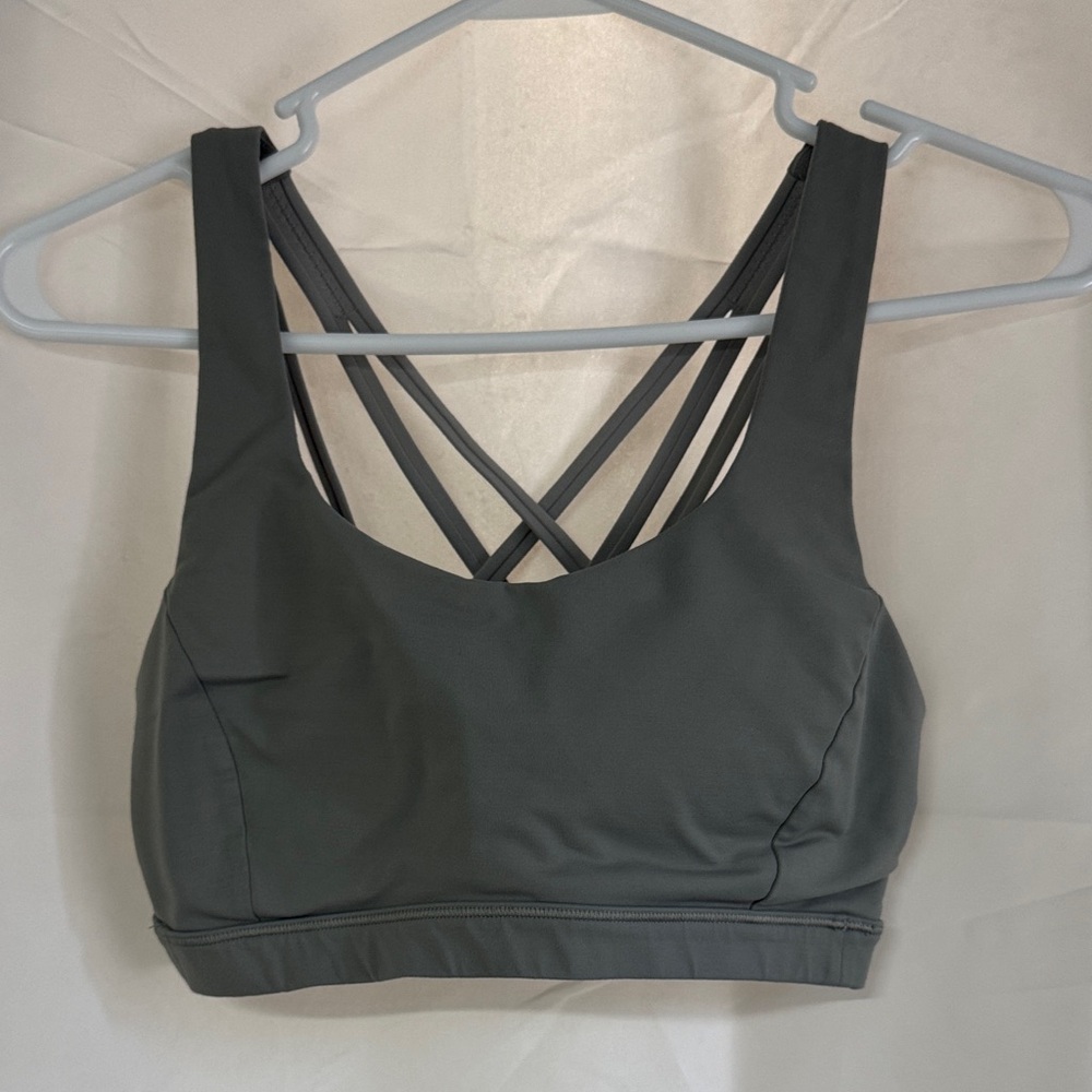 Lululemon Grey Free To Be Serene Bra Size 6 - Picture 3 of 5